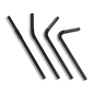 4er Set KNYGbare Trinkhalme aus Edelstahl- 22cm