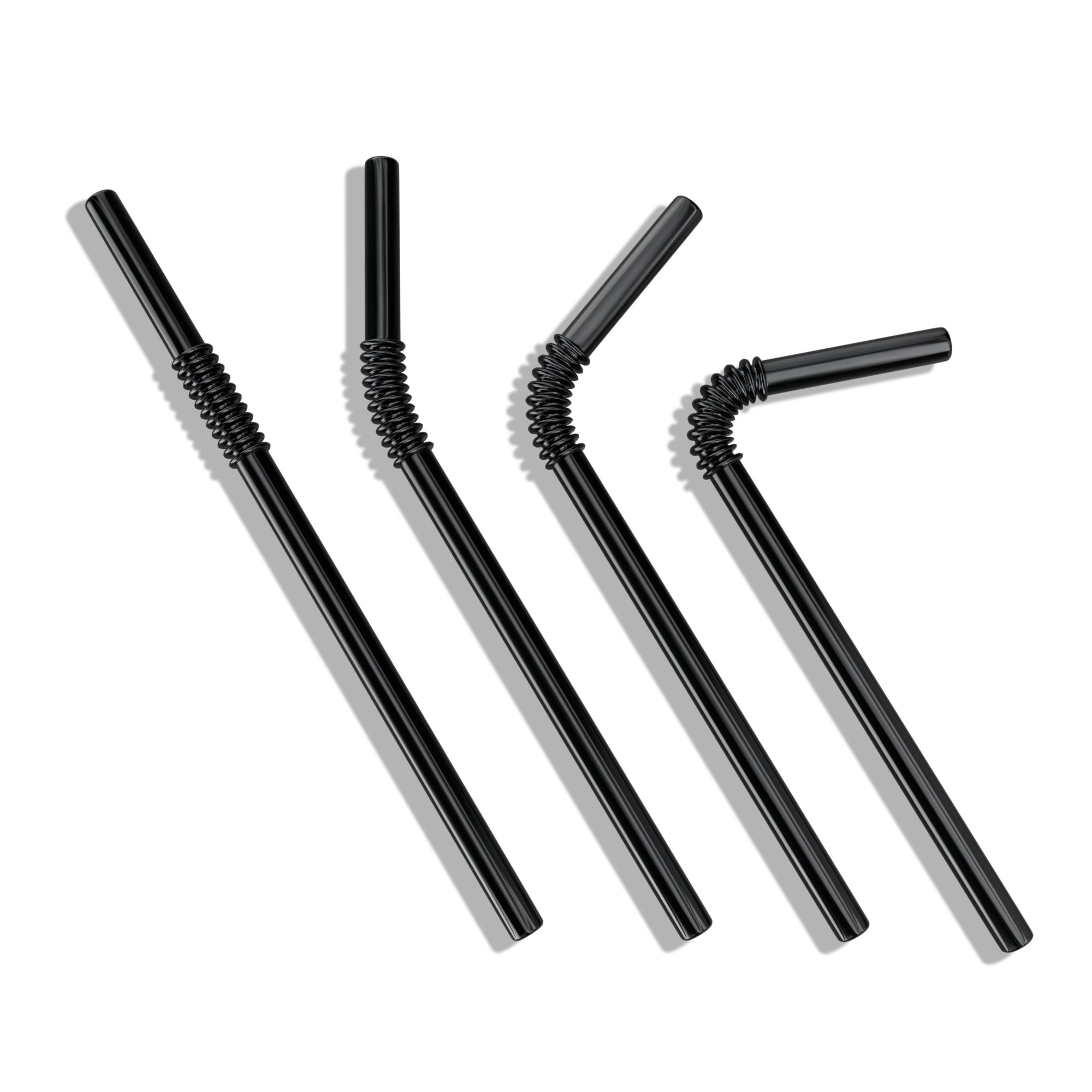 4er Set KNYGbare Trinkhalme aus Edelstahl- 22cm