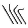 Set of 4 KNYGbare drinking straws made of stainless steel - 22 cm