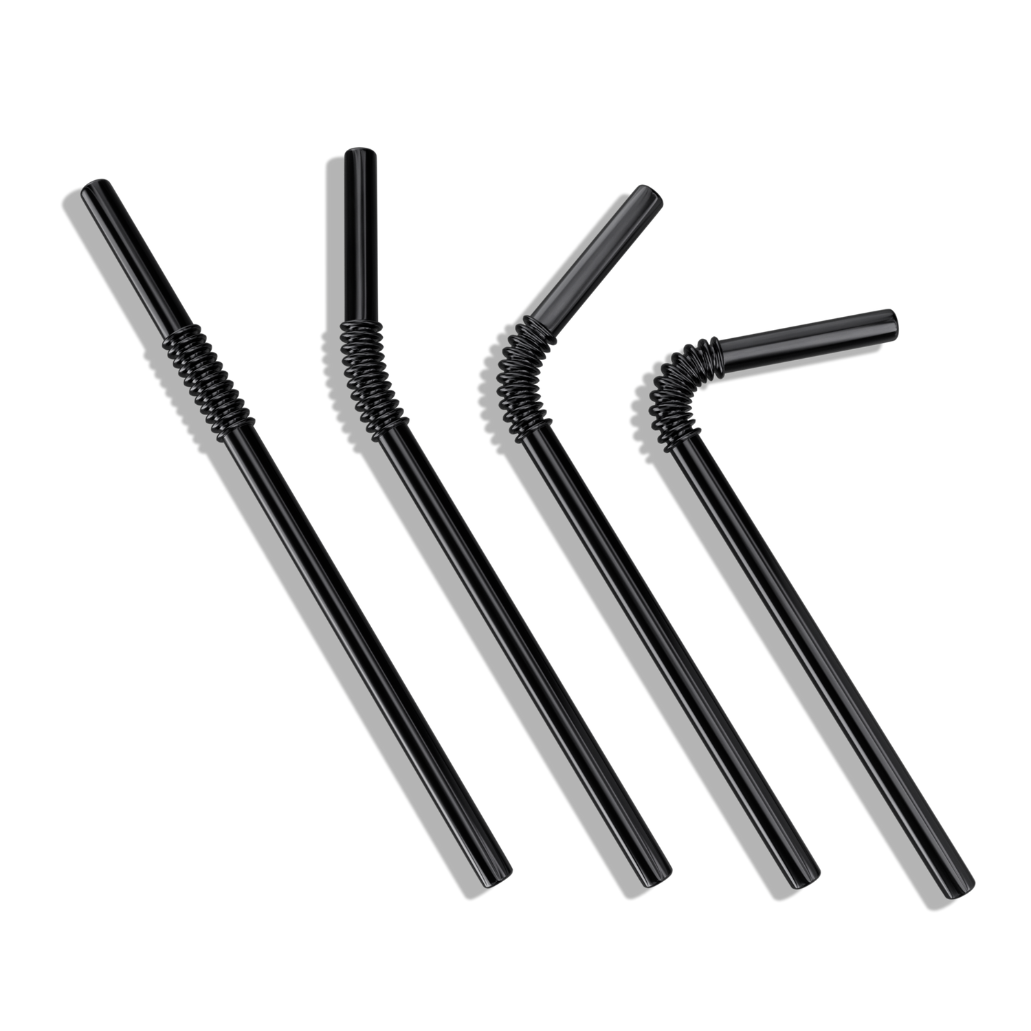 Set of 4 KNYGbare drinking straws made of stainless steel - 22 cm