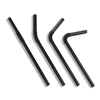 Set of 4 KNYGbare drinking straws made of stainless steel - 22 cm