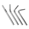 Set of 4 KNYGbare drinking straws made of stainless steel - 22 cm