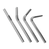 4er Set KNYGbare Trinkhalme aus Edelstahl- 22cm