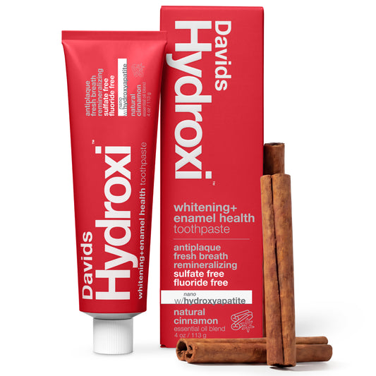 Davids Hydroxi™ whitening+enamel health nano hydroxyapatite premium toothpaste / cinnamon