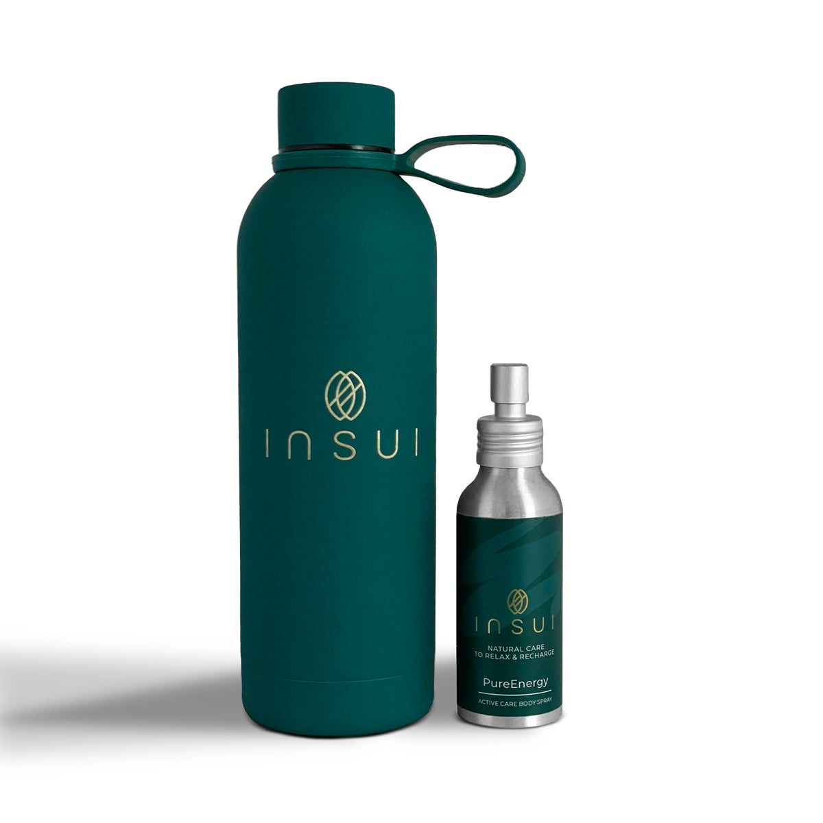 INSUI Sommer Set mit Trinkflasche und Active Care Spray