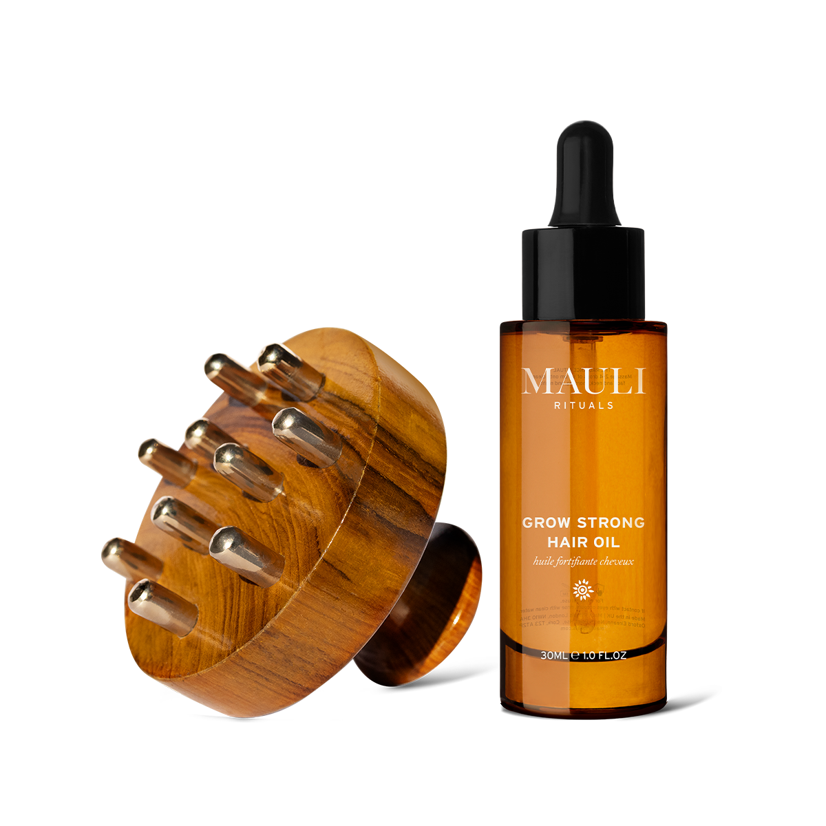 MAULI RITUALS Hair Growth Stimulating Duo – Haaröl & Massage-Tool – Produktansicht