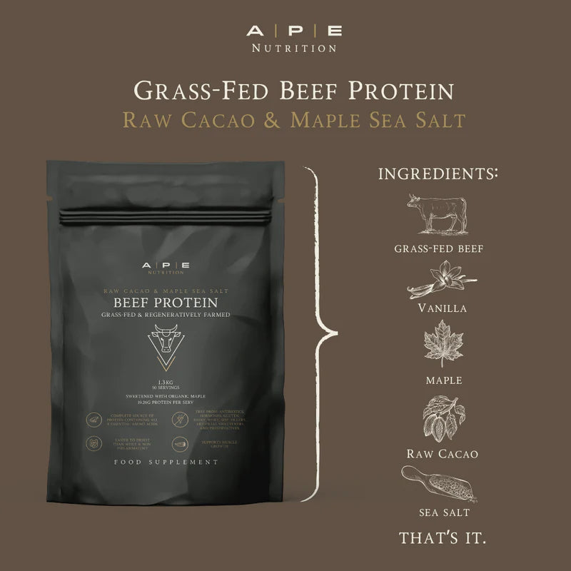 Grass-Fed Beef Protein with Raw Cacao &amp; Maple Sea Salt