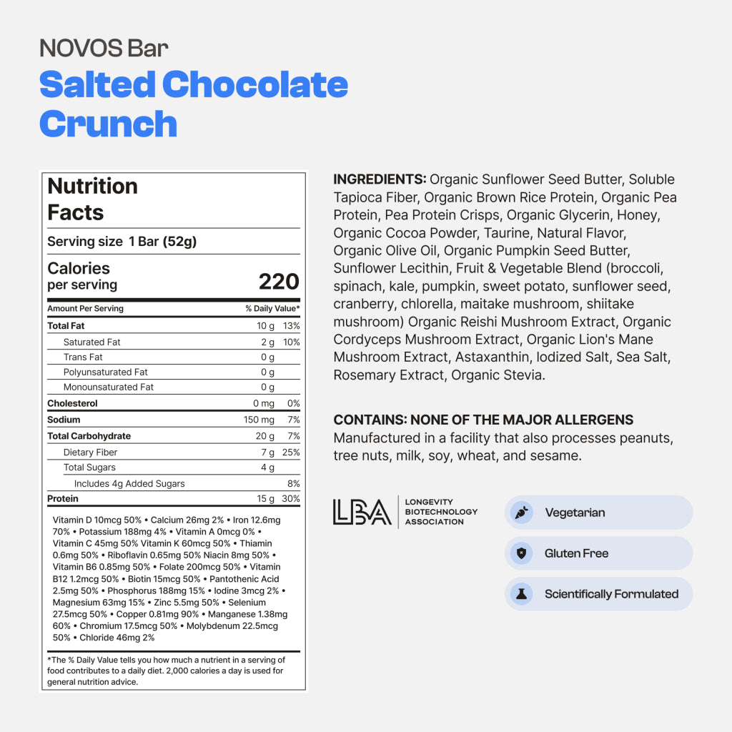 Salted Chocolate Crunch Longevity Bar