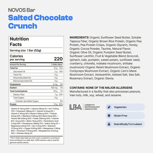 Salted Chocolate Crunch Longevity Bar