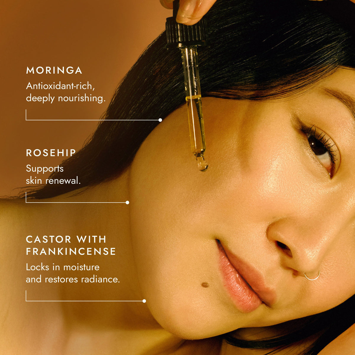 Nature's Glow Up | Castor, Frankincense, Moringa & Rosehip Oil Blend