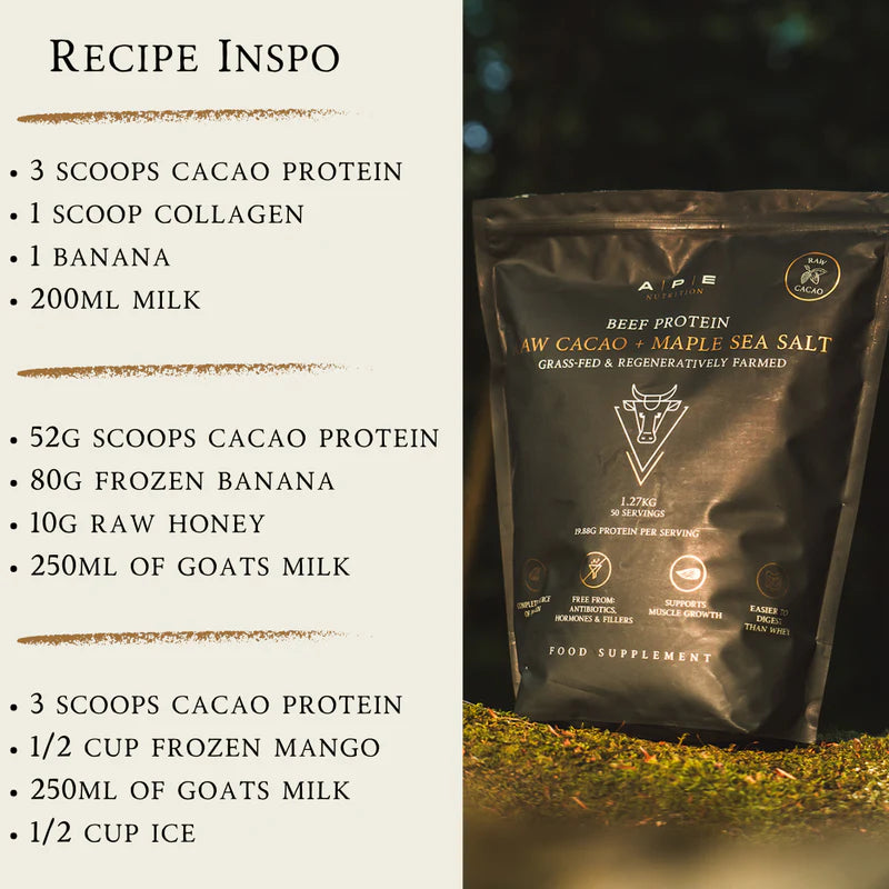 Grass-Fed Beef Protein with Raw Cacao &amp; Maple Sea Salt