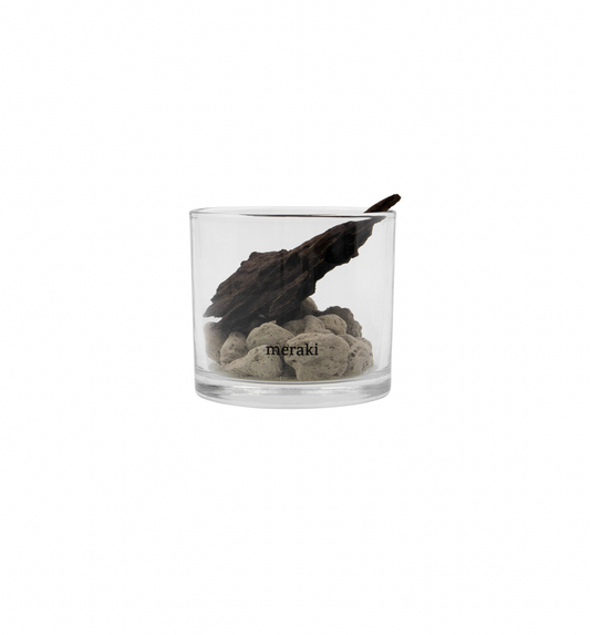 Duftstein aus Lavastein & Holz – Schwarz