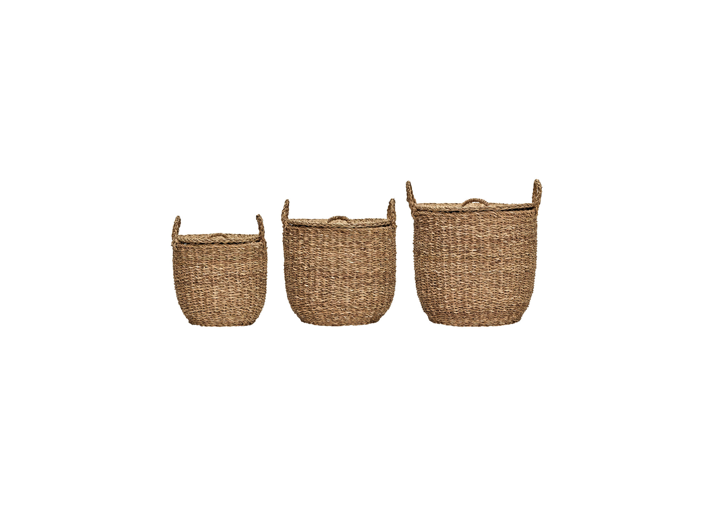 Aufbewahrungskorb-Set „MKRound“ – Natur (3er-Set)