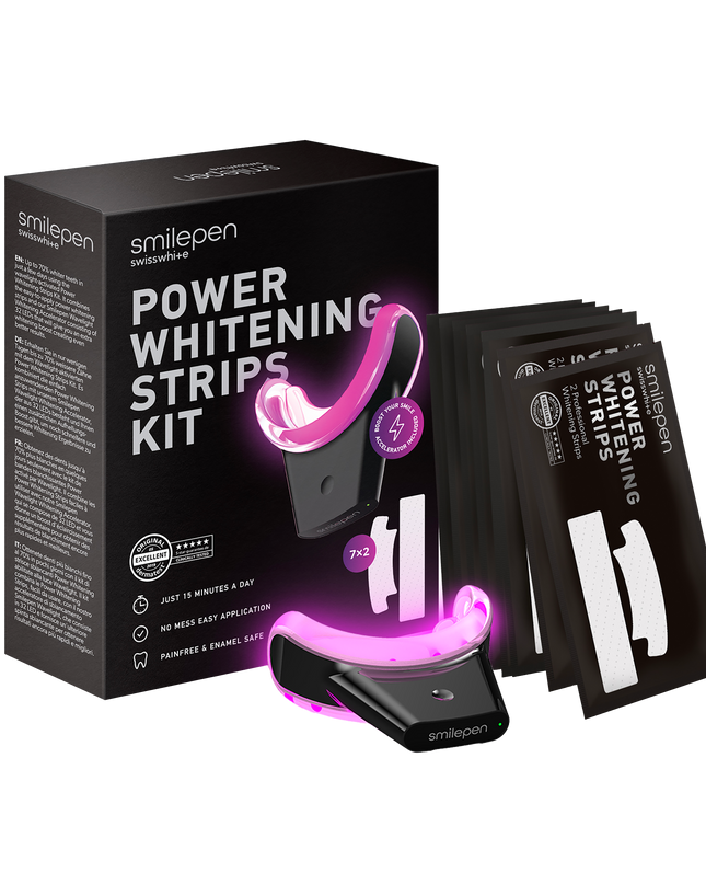 Power Whitening Strips Kit (7x2 &amp; LED)