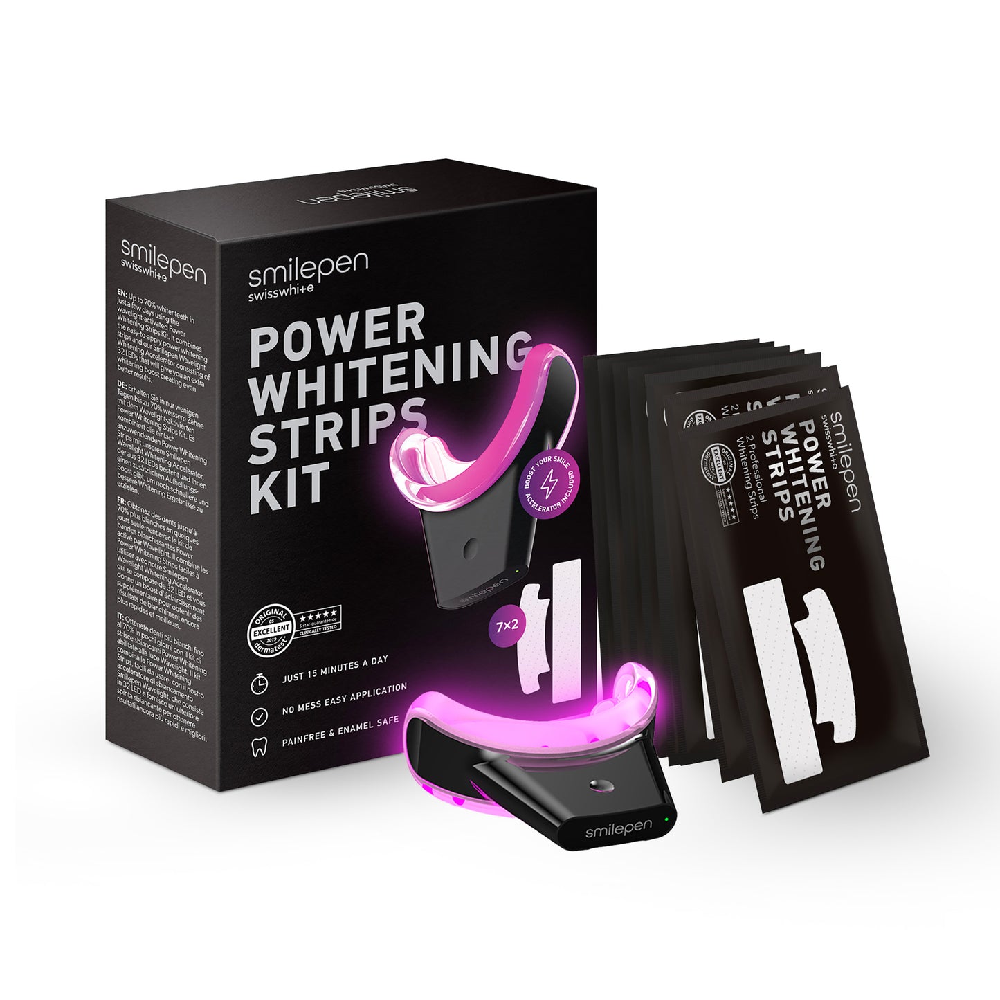 Kit de bandes de blanchiment puissantes (7x2 et LED)