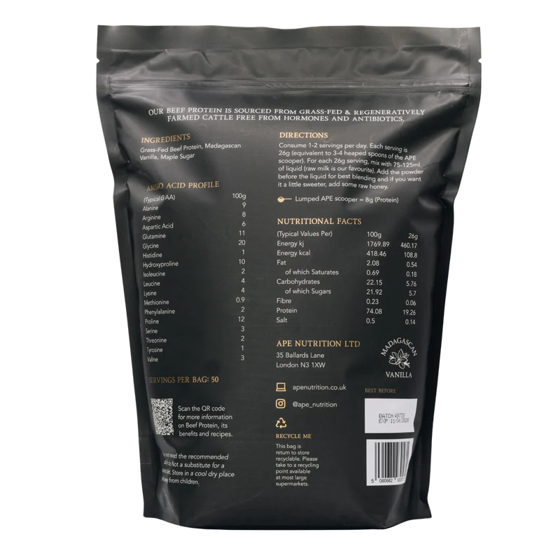 Grass-Fed Beef Protein with Madagascan Vanilla