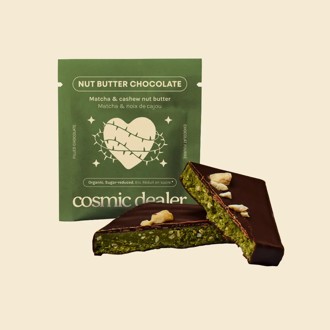Matcha & Cashew Schokoladen – 8 Stück