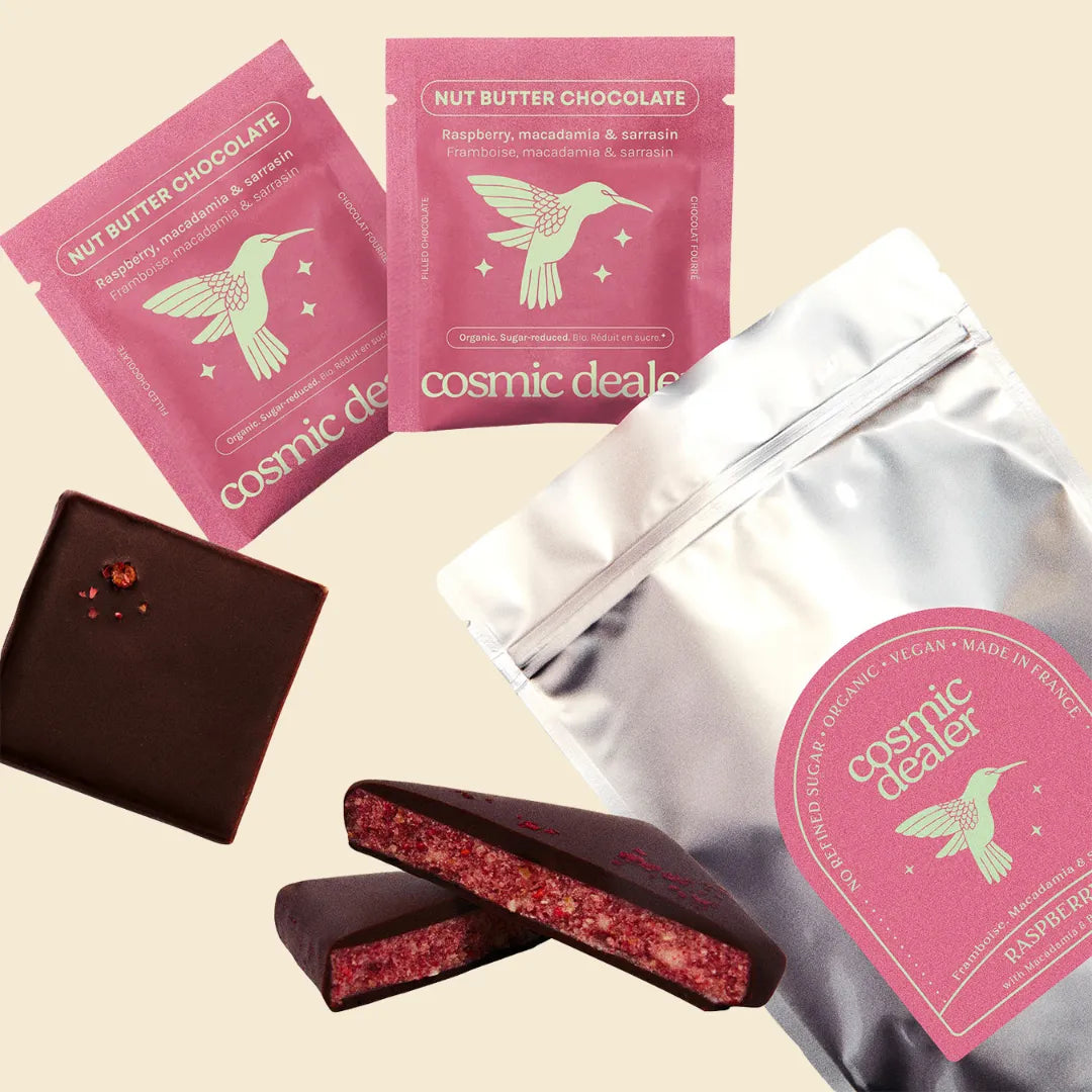 Raspberry & Macadamia Schokoladen – 8 Stück