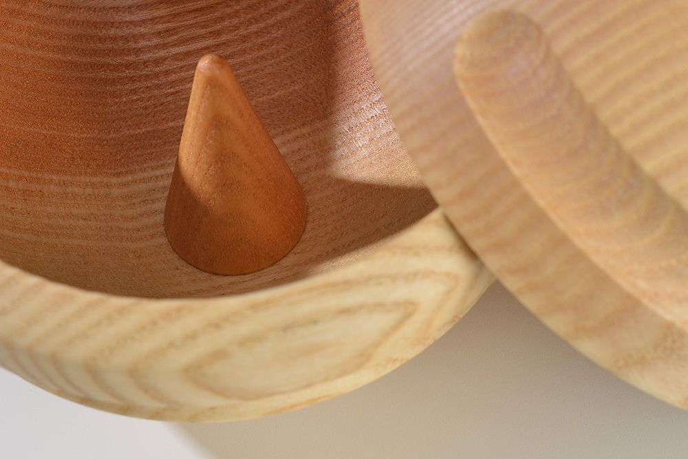 Eis-Aufgusskugel aus Holz