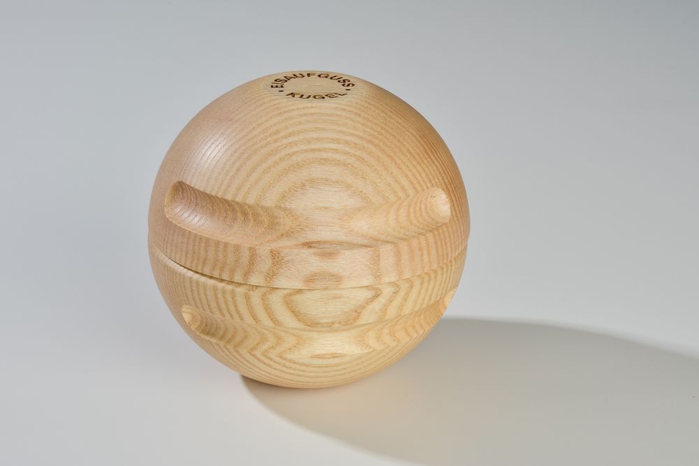 Eis-Aufgusskugel aus Holz