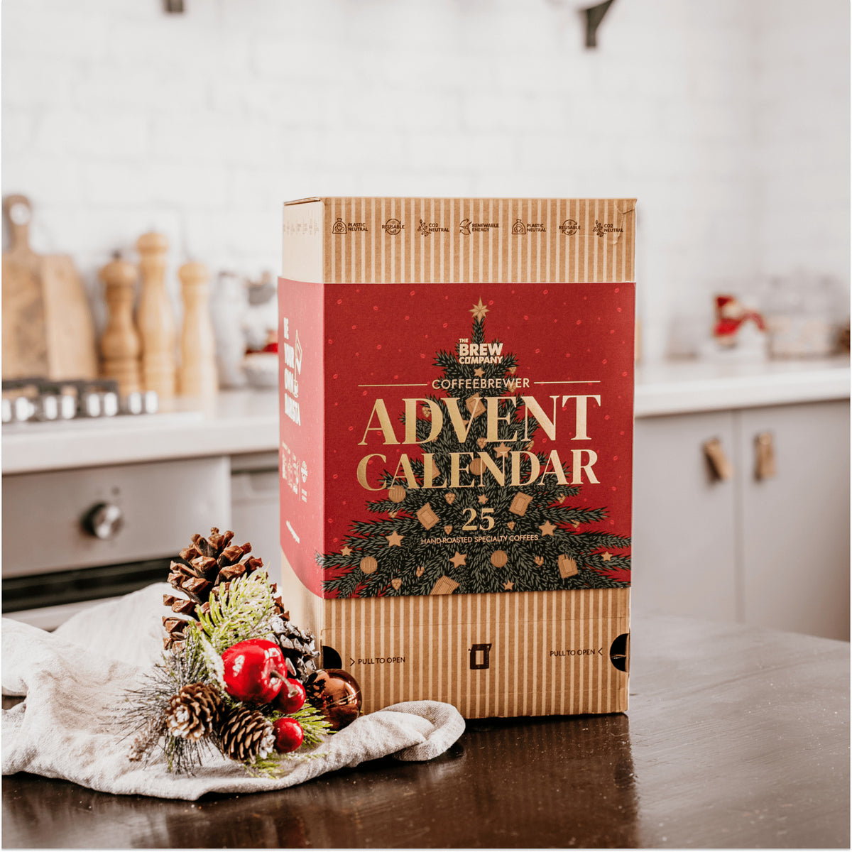 Kaffee-Adventskalender – Festive Red Coffee Advent Calendar – Produktbild 4