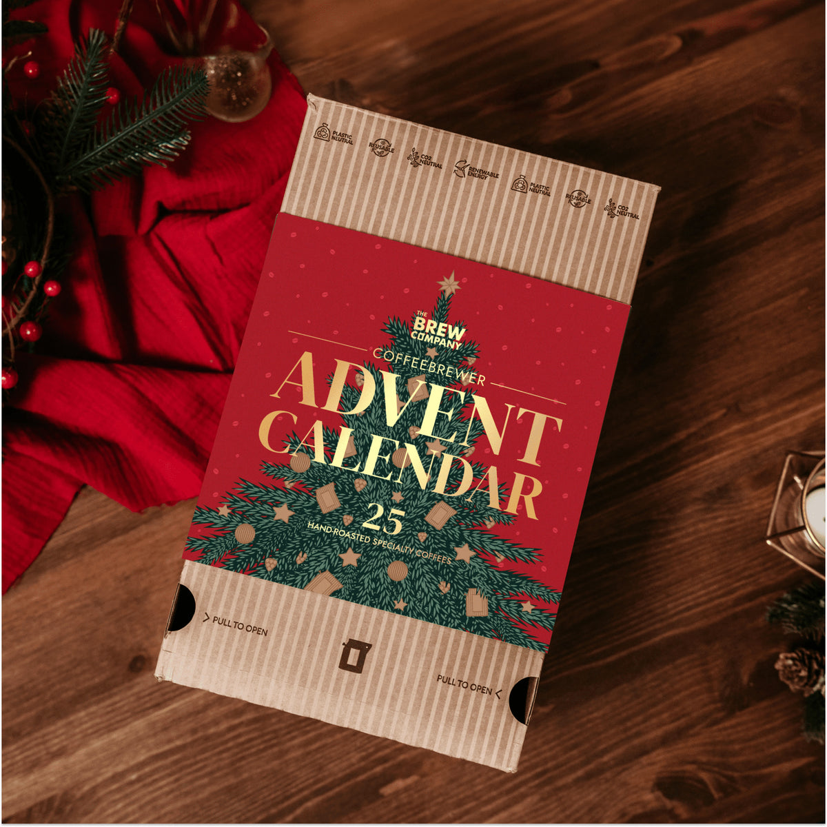 Kaffee-Adventskalender – Festive Red Coffee Advent Calendar – Produktbild 5