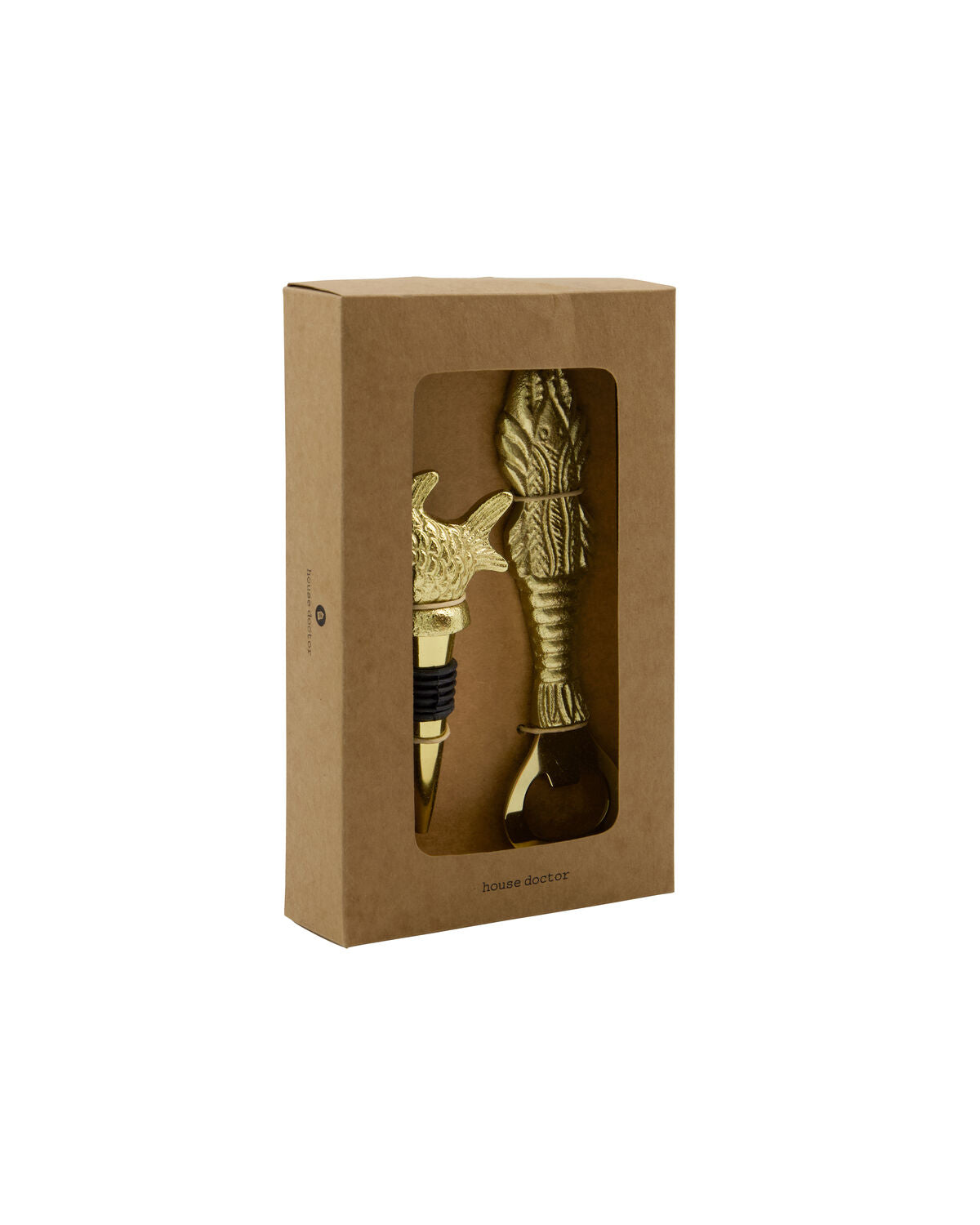 House Doctor Fish Flaschenöffner & Flaschenverschluss Antik-Gold – Ansicht 4