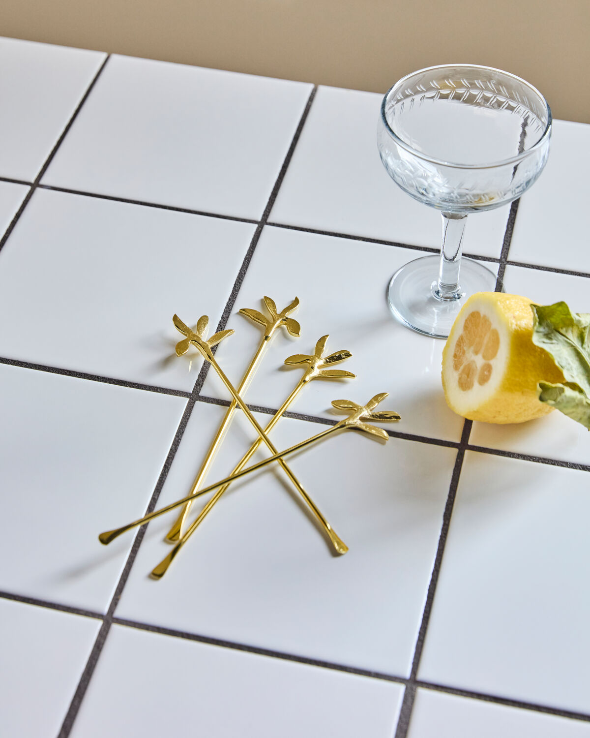 House Doctor Serve Cocktailrührer Antik-Gold, 4er-Set – Ansicht 2