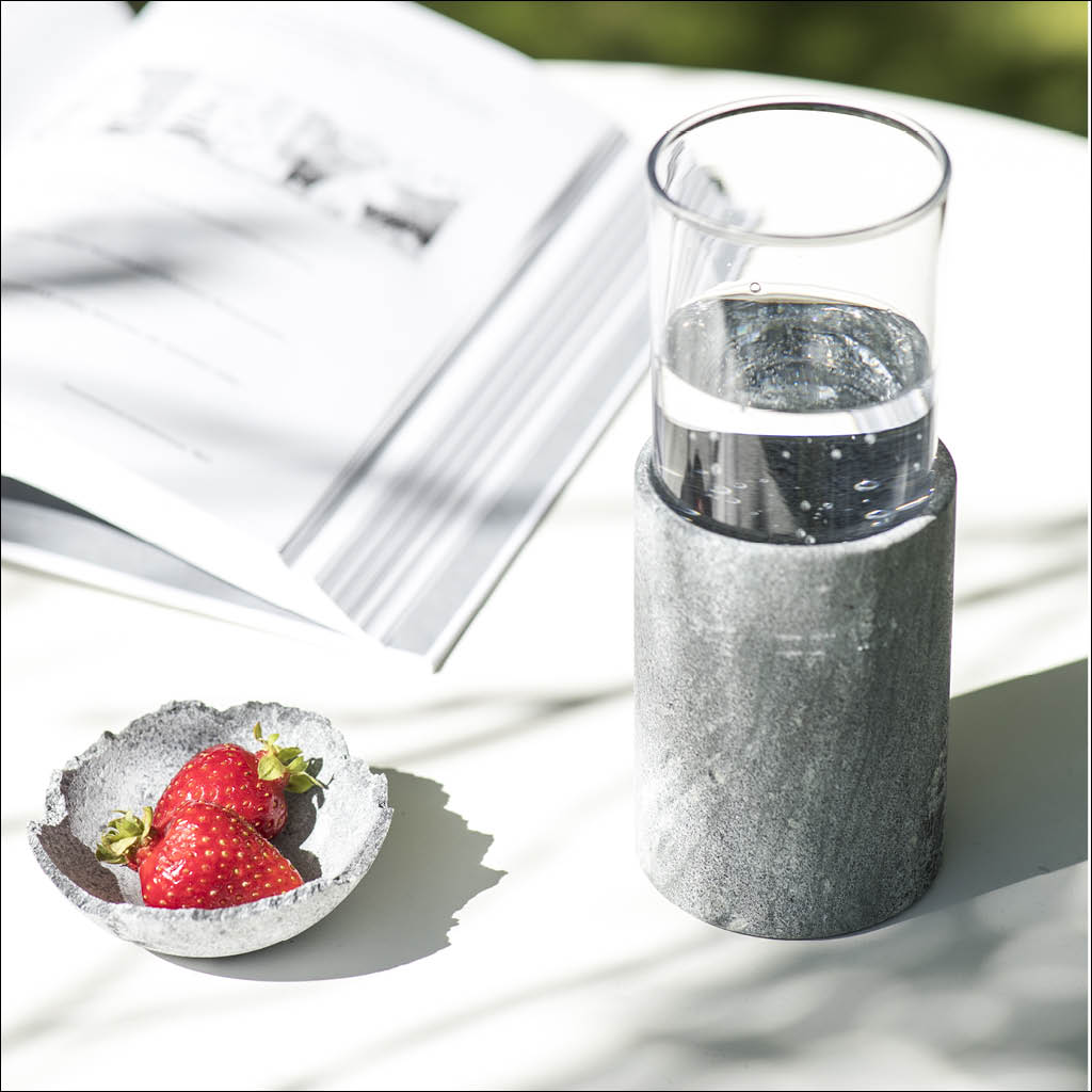 HUKKA Viilee 20 – Trinkglas mit Specksteinbasis – Herstelleransicht 2