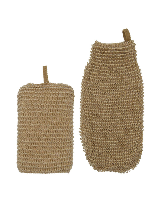Meraki Jute-Schwamm und Peelinghandschuh Natur