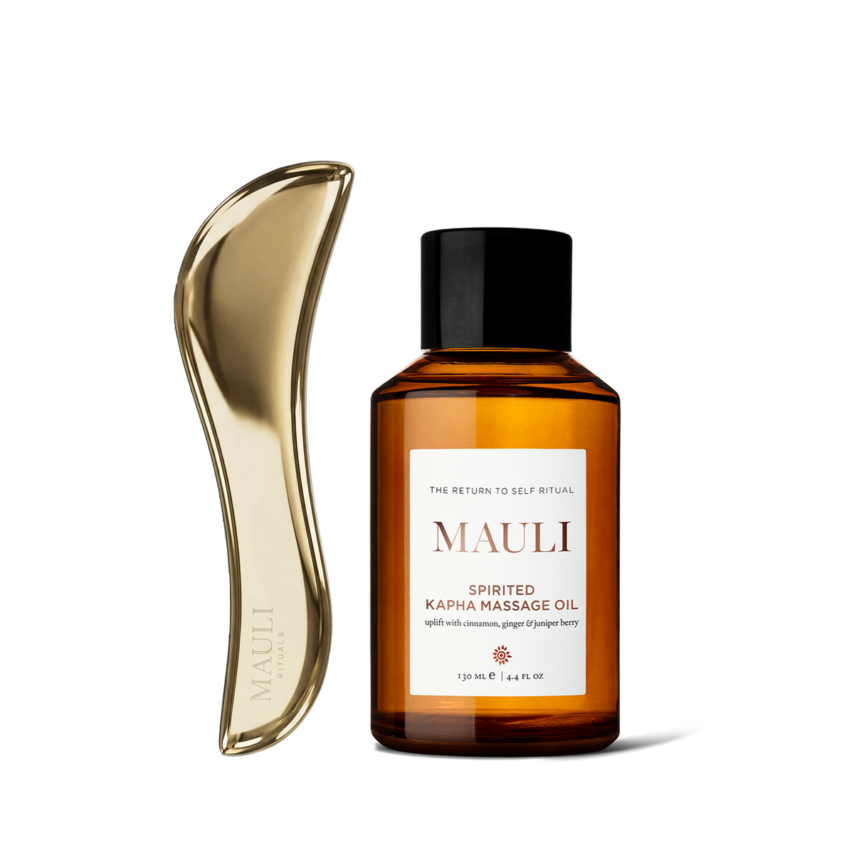 MAULI RITUALS Body Sculpting Duo – Körperöl & Kansa Skealer – Produktansicht 3