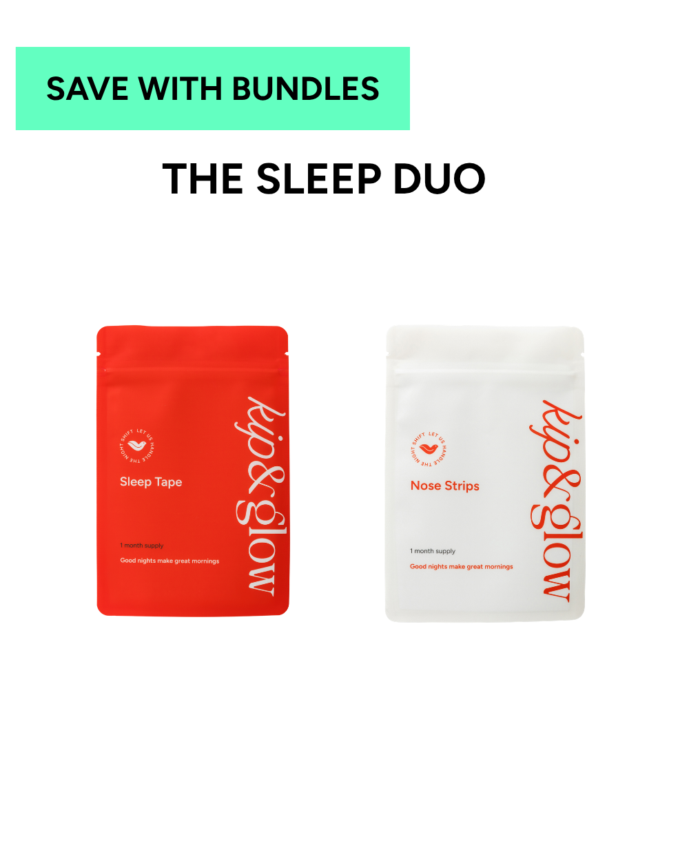 KIP & GLOW Sleep Duo – Mundtape & Nasenstreifen