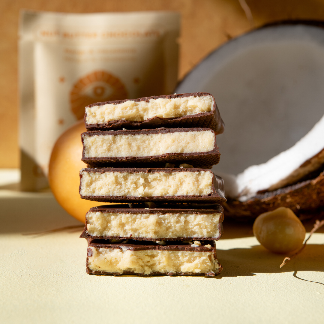 Mango & Macadamia Schokoladen – 8 Stück