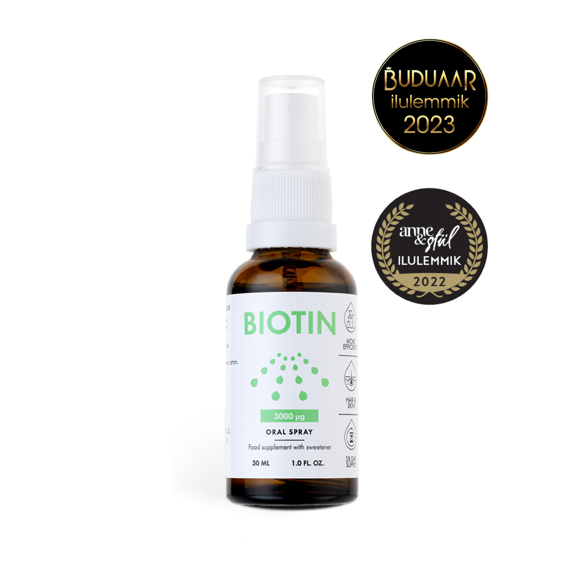 Norvita Biotin Spray – 3000 µg, 30 ml – Produktansicht