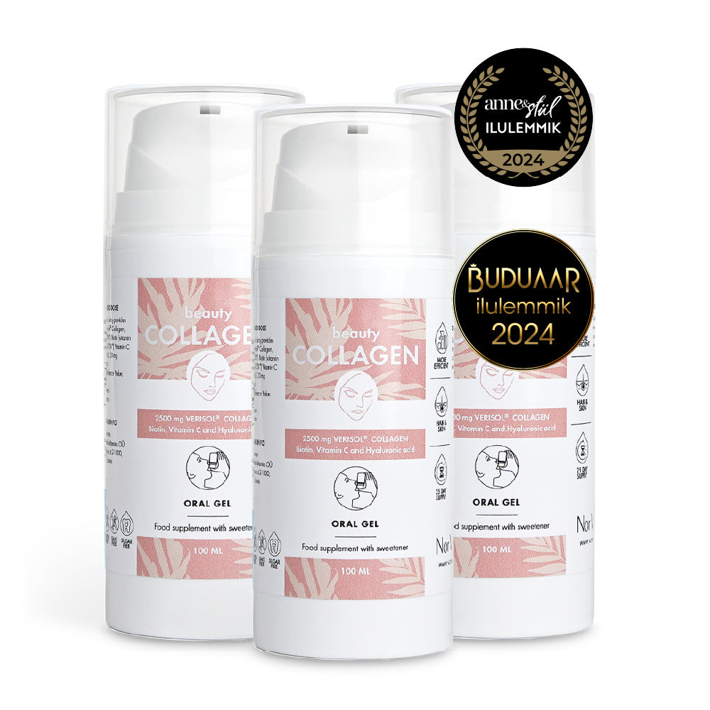Norvita Beauty Collagen – Vorratsset, 3 × 100 ml – Produktansicht