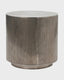 Table d'appoint ronde Rota avec façade rainurée