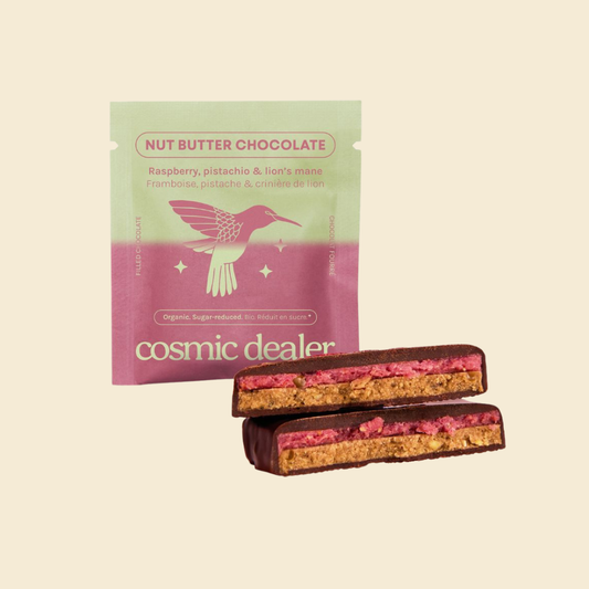 Schokolade Doppelschicht: Raspberry & Pistachio – 8 Stück