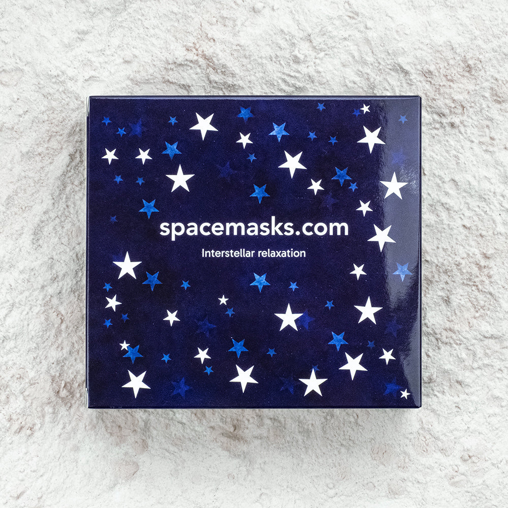 Selbstwärmende Augenmaske Jasmine von Spacemasks – Packung