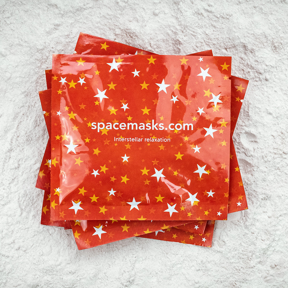 Spacemasks Orange und Grapefruit Augenmaske Produktansicht