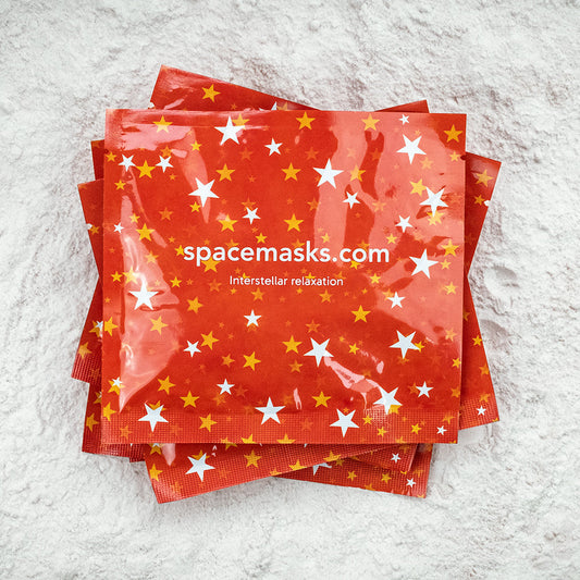Spacemasks Orange und Grapefruit Augenmaske Produktansicht