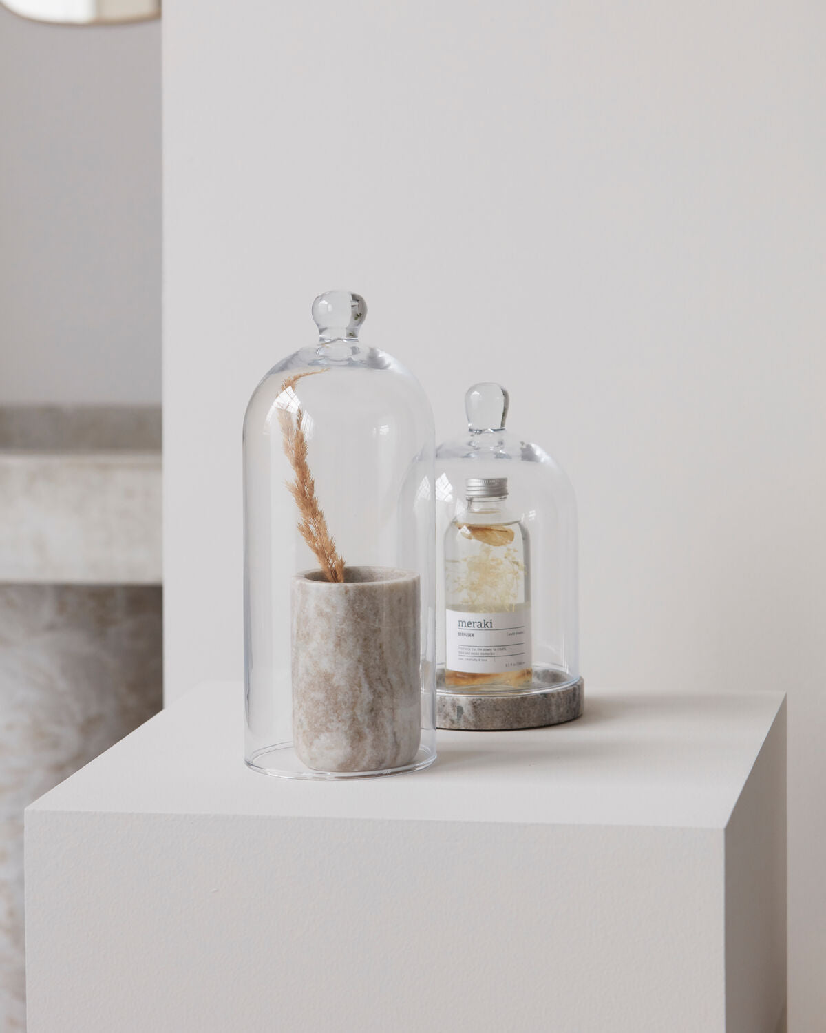 Meraki Glass Bell in clear glass, 29 cm