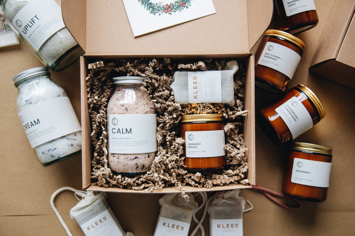 Octo London Calm – Geschenkset mit Kerze, Badesalz und Seife