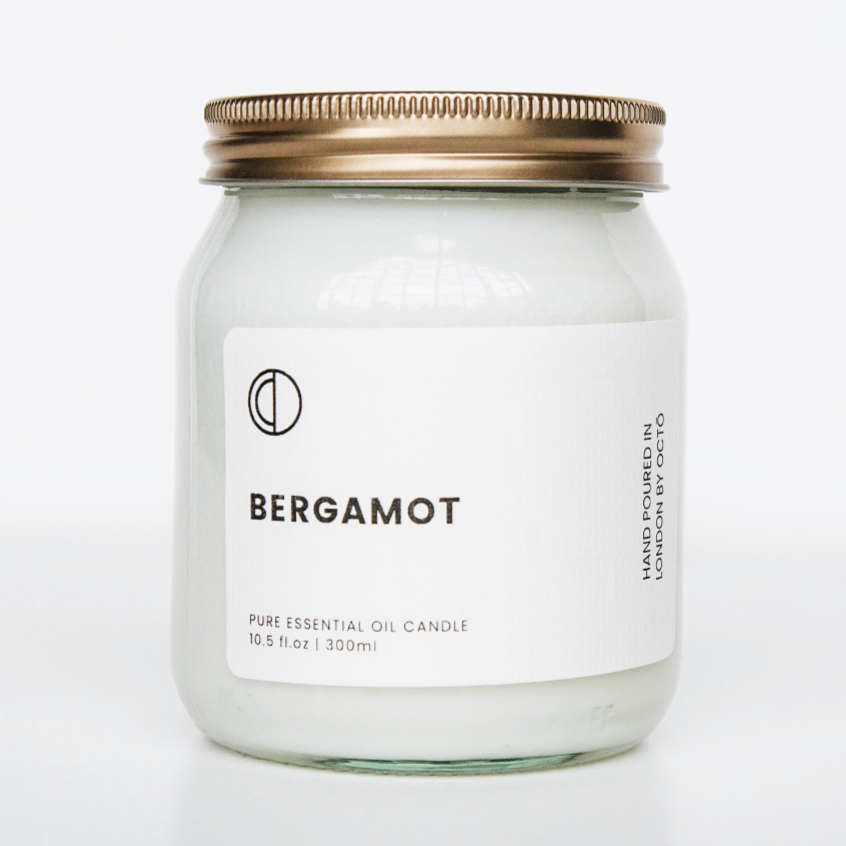 Octo London Bergamot – Duftkerze im Klarglas, 300 ml